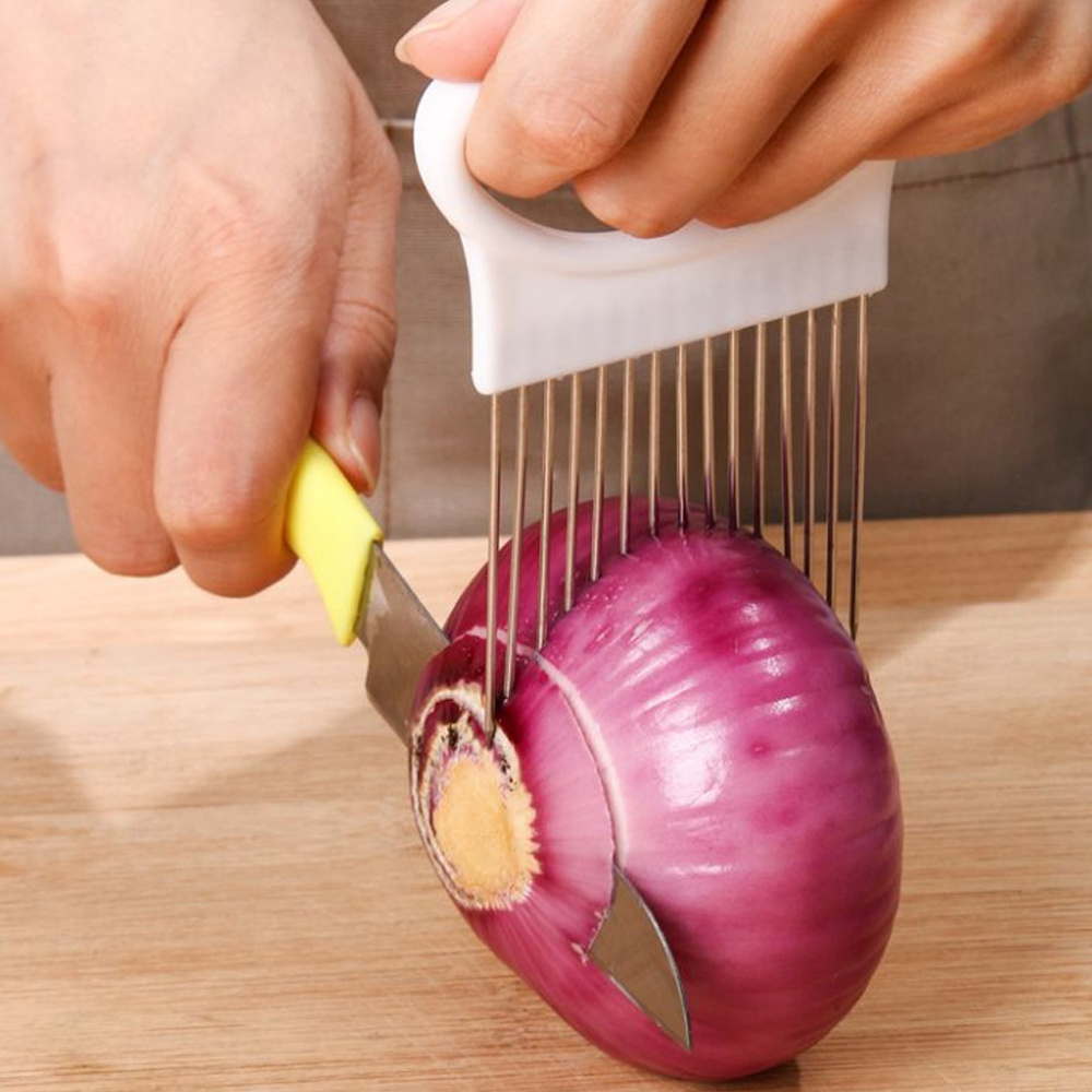 Commercial Kitchen Utensil Holder - Нержавеющая сталь луковая игла вилка овощерезка