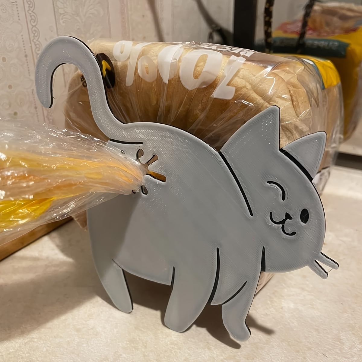 Commercial Kitchen Utensil Holder - Зажим для хлеба с кошачьей попкой,