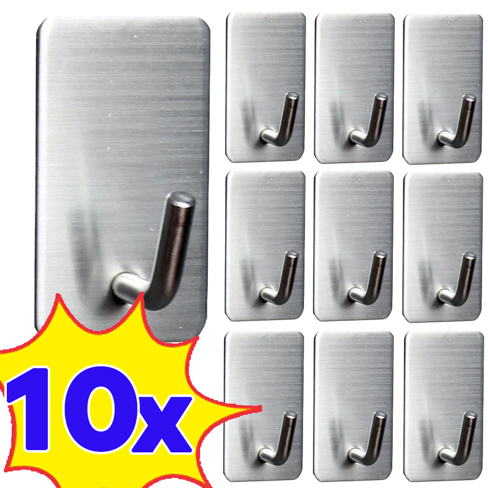 Commercial Kitchen Shelving - 1-10 шт. самоклеящийся крючок из нержавеющей