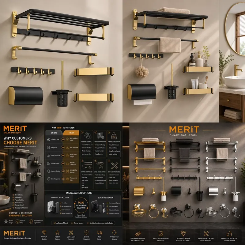 Commercial Kitchen Hardware - Настенный комплект аксессуаров для туалета из