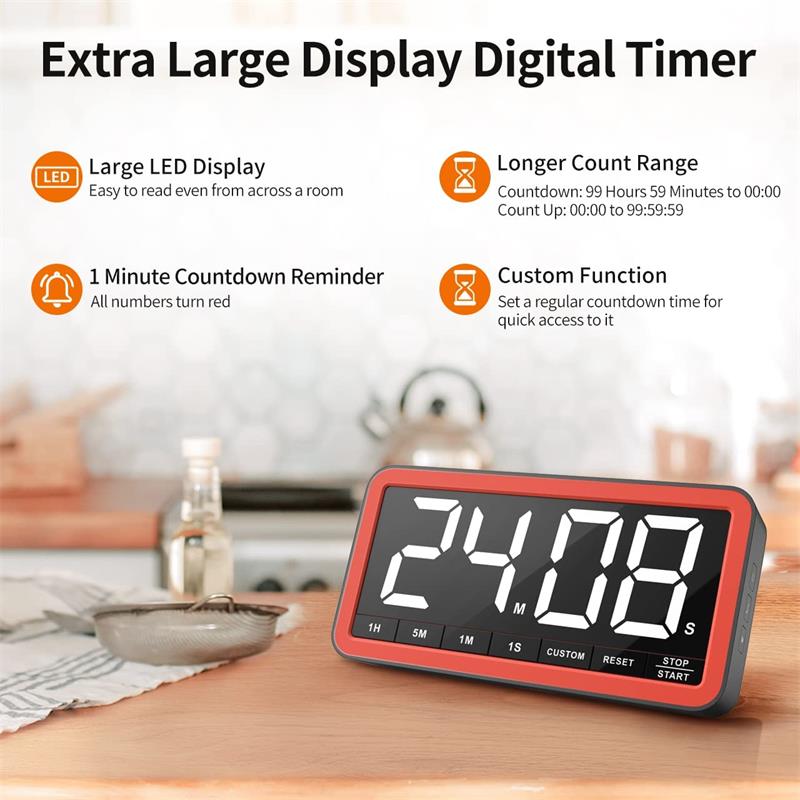 Большой цифровой таймер с USB- – обзор и цена Commercial Kitchen Timer